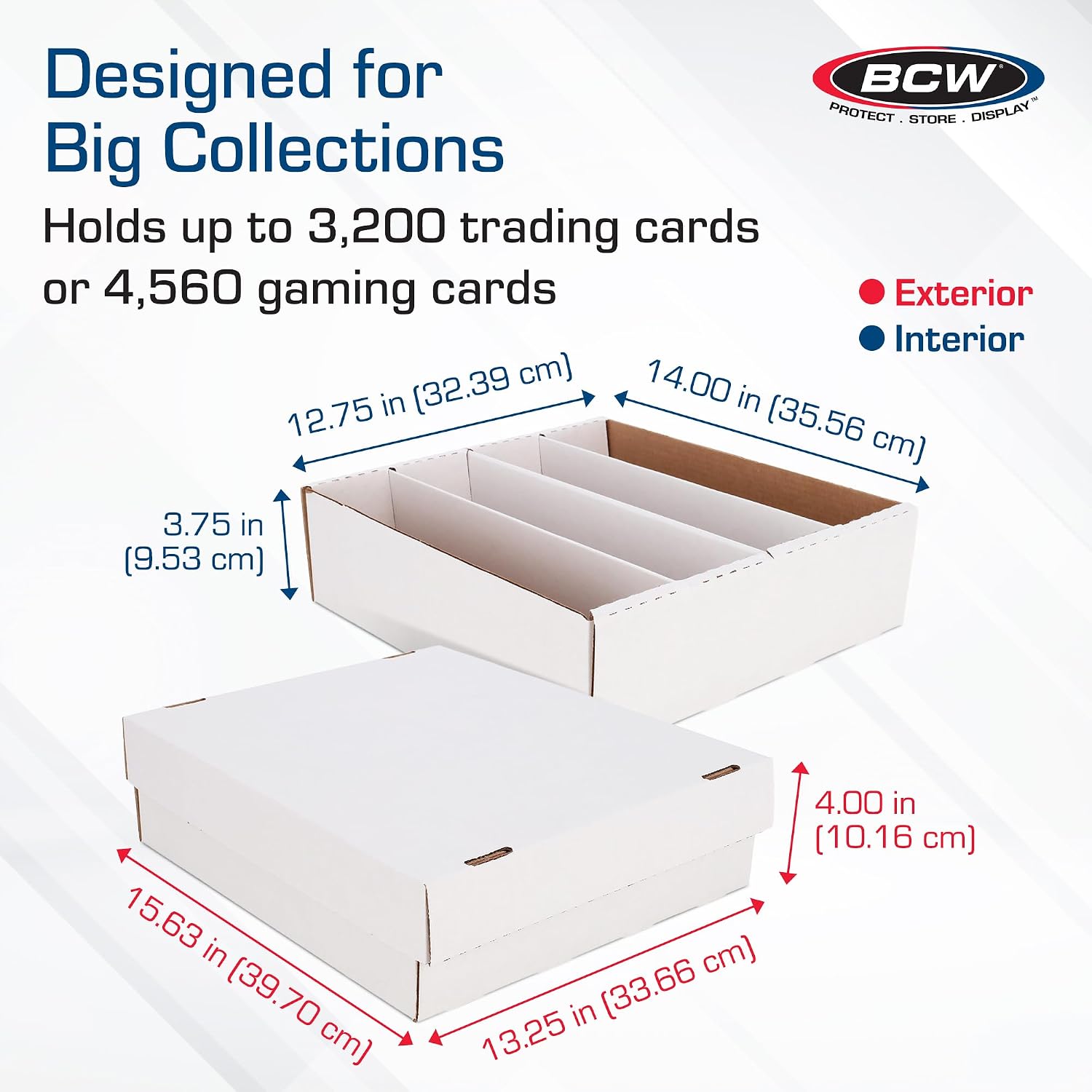 BCW Monster Box - 10ct Trading Card Storage Box | Holds 3200 Cards | Sports & TCG Card Organizer