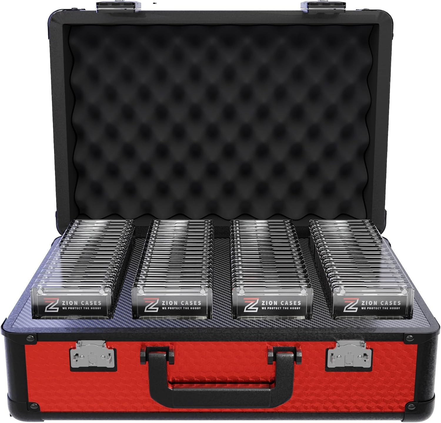 Zion Cases Slab Case XL Graded Card Case; The Original Slab Case for Graded Cards; Fits PSA, BGS, HGA, and CSG Graded Trading Card Slabs; Ideal Travel Storage Solution; (Cubed Red)