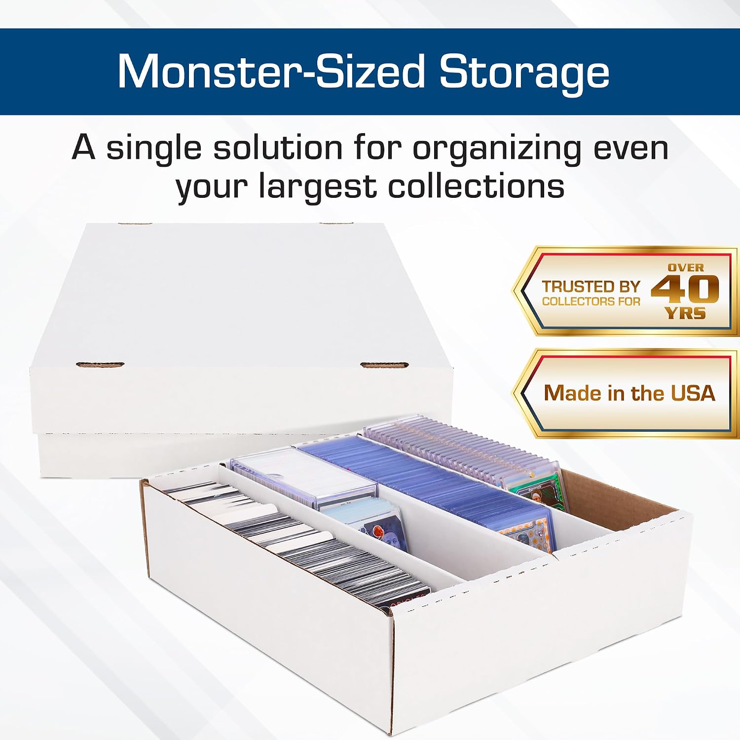 BCW Monster Box - 10ct Trading Card Storage Box | Holds 3200 Cards | Sports & TCG Card Organizer
