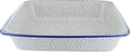 Blue Rose Polish Pottery - Blue Small Dots Large Rectangular Baker - 14' x 11.25' - Unique, Dishwasher Safe, & Durable Bakeware
