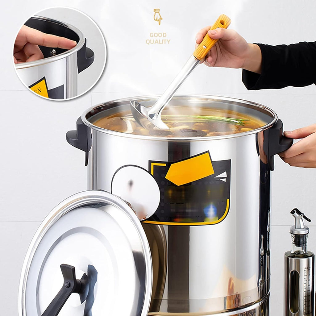 Electric Water Boiler Warmer Coffee Urn, Commercial Stainless Steel Beverage Dispenser for Catering Buffets Parties Weddings Holiday Dinners(with Spigot 30Liter)