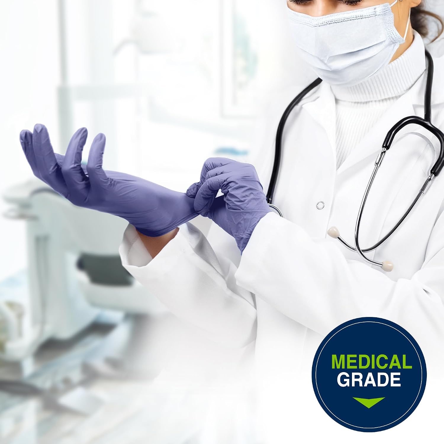 HALYARD SKYBREEZE Nitrile Exam Gloves, Powder-Free, 3.5 mil