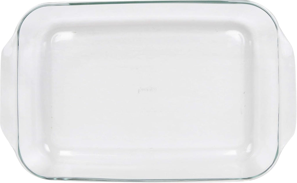 Pyrex 233 3qt Glass Baking Dish & 233-PC Red Food Storage Replacement Lid (4-Pack) - Made in USA