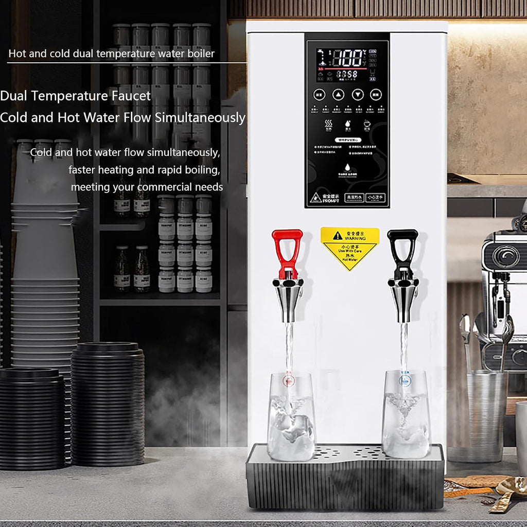 Commercial Water Boiler, Electric Commercial Hot Water Dispenser, Automatic 3000W Heating, for Tea Coffee Shop, Restaurant, Home, Office,White