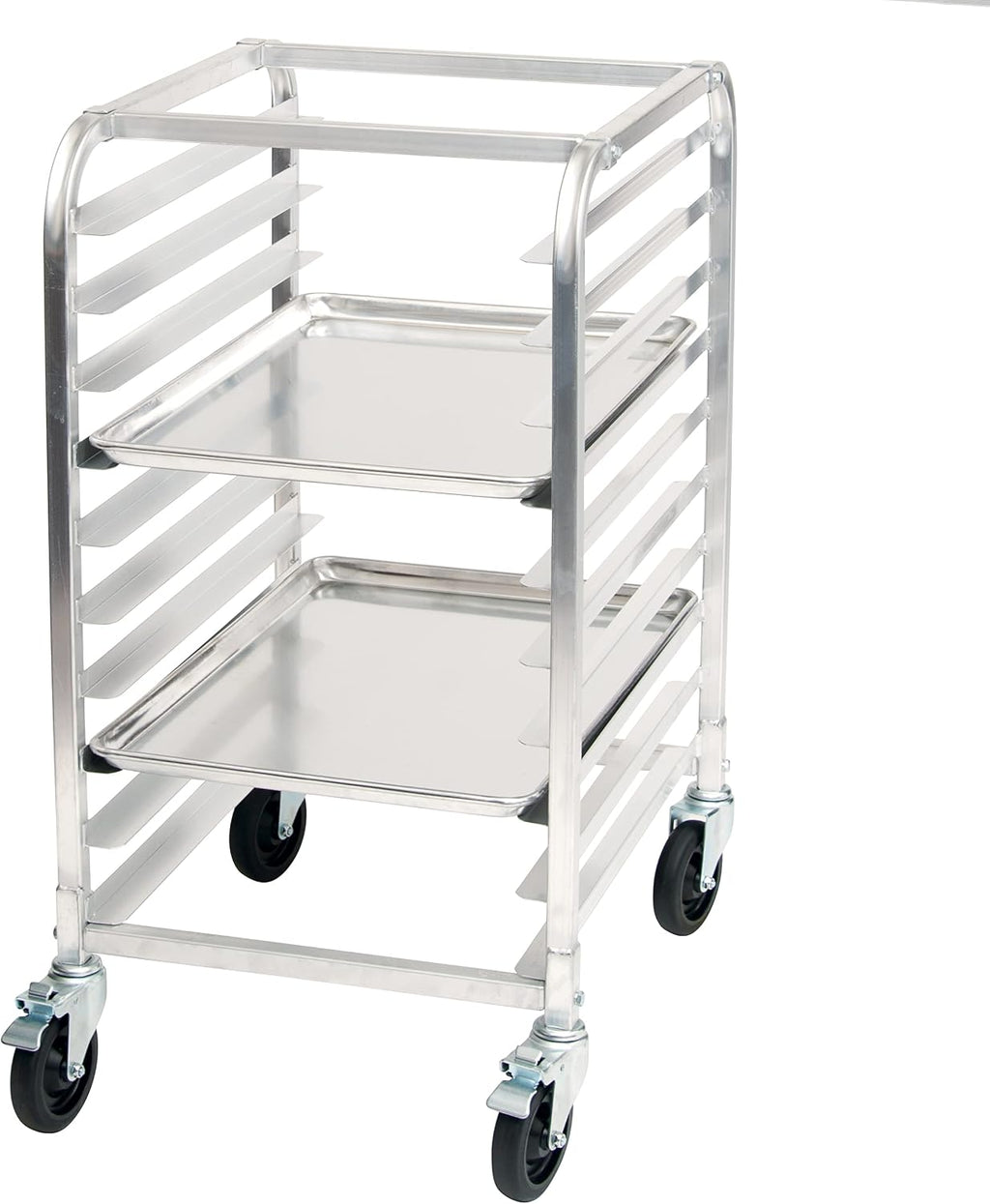 Winco 10-Tier Aluminum Sheet Pan Rack with Brake