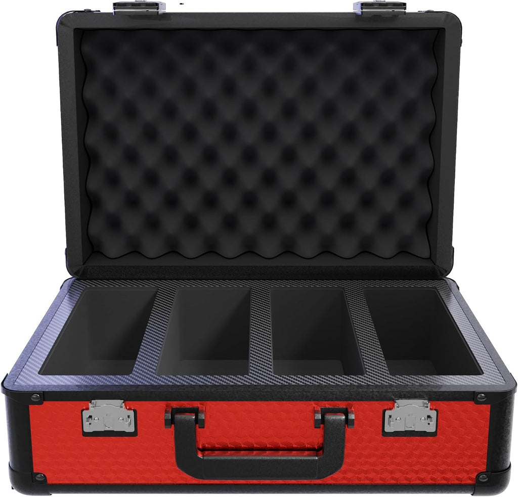 Zion Cases Slab Case XL Graded Card Case; The Original Slab Case for Graded Cards; Fits PSA, BGS, HGA, and CSG Graded Trading Card Slabs; Ideal Travel Storage Solution; (Cubed Red)