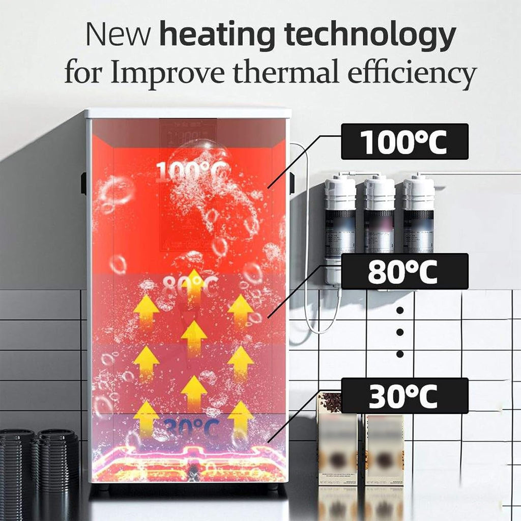 Commercial Hot Water Dispenser Full-Automatic Near-Boiling Water with spout Step-Heating Water Heaters Instant with LCD Display for Coffee Shop Office,50L