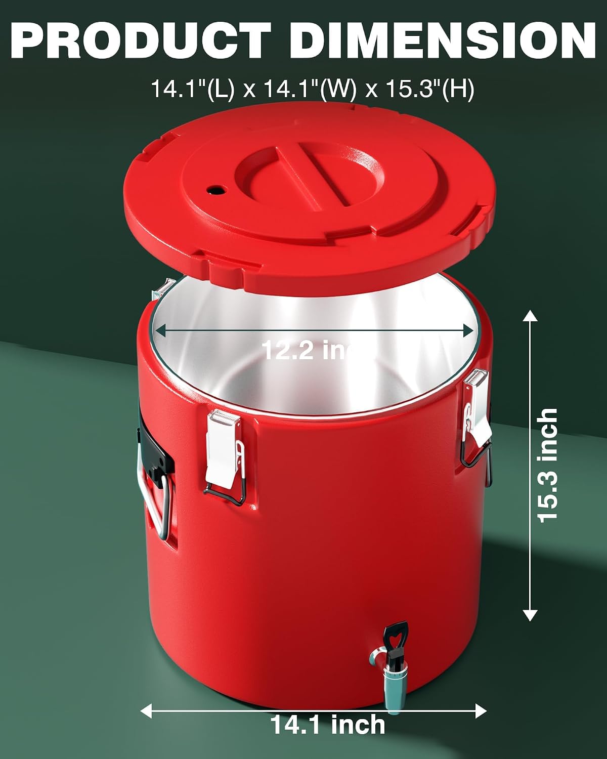 WantJoin Insulated Beverage Dispenser - 8 Gallon Hot and Cold Drink Container with 304 Stainless Steel Interior, for Iced Coffee Juice Chocolate Tea Milk Restaurant Party Sports Camping