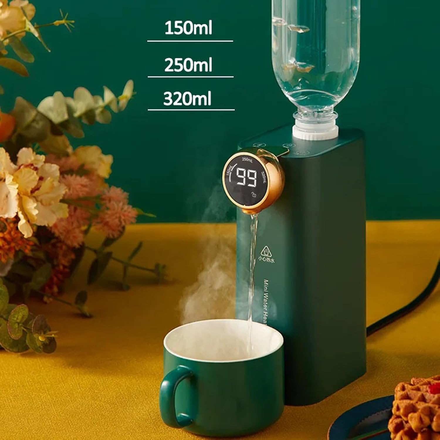 Water Dispenser 1600W Instant Heating Water Dispenser Electric Pump 3s Fast Heat Dispensador Quantitative Bucket Bottle Dispenser Smart Water Cooler
