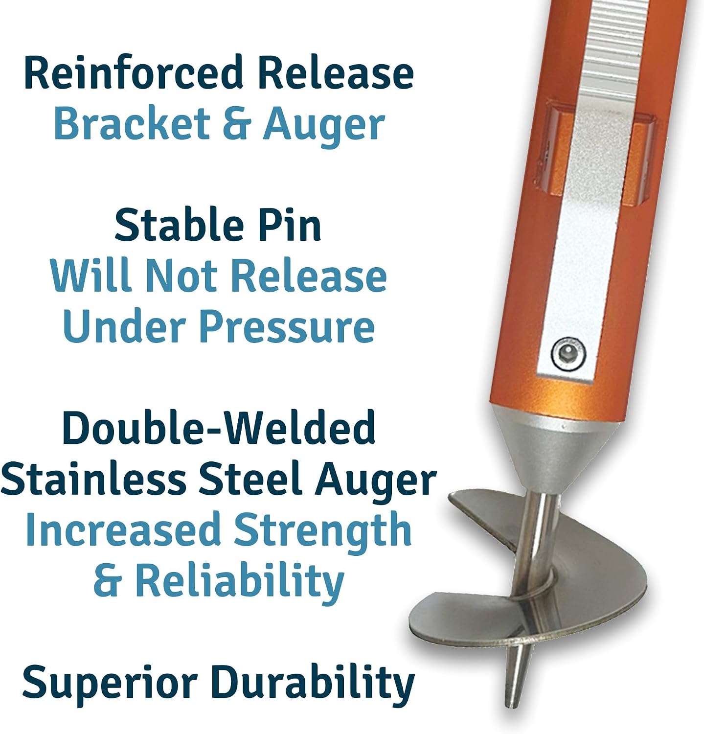 Beach Rat Anchor & Case - Pontoon, Tritoon, PWC Anchor - Shallow Water Boat Anchor & Sandbar Anchor, Screw in Boat Anchor, Stainless Steel & Aluminum Anchor Pole Accessory
