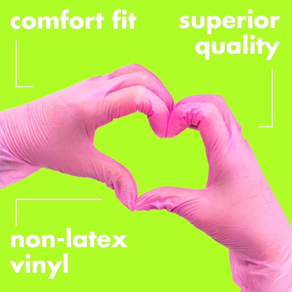 Colortrak Disposable Powder Free Vinyl Gloves, Single-Use, Latex-Free, Powder Free, Ambidextrous