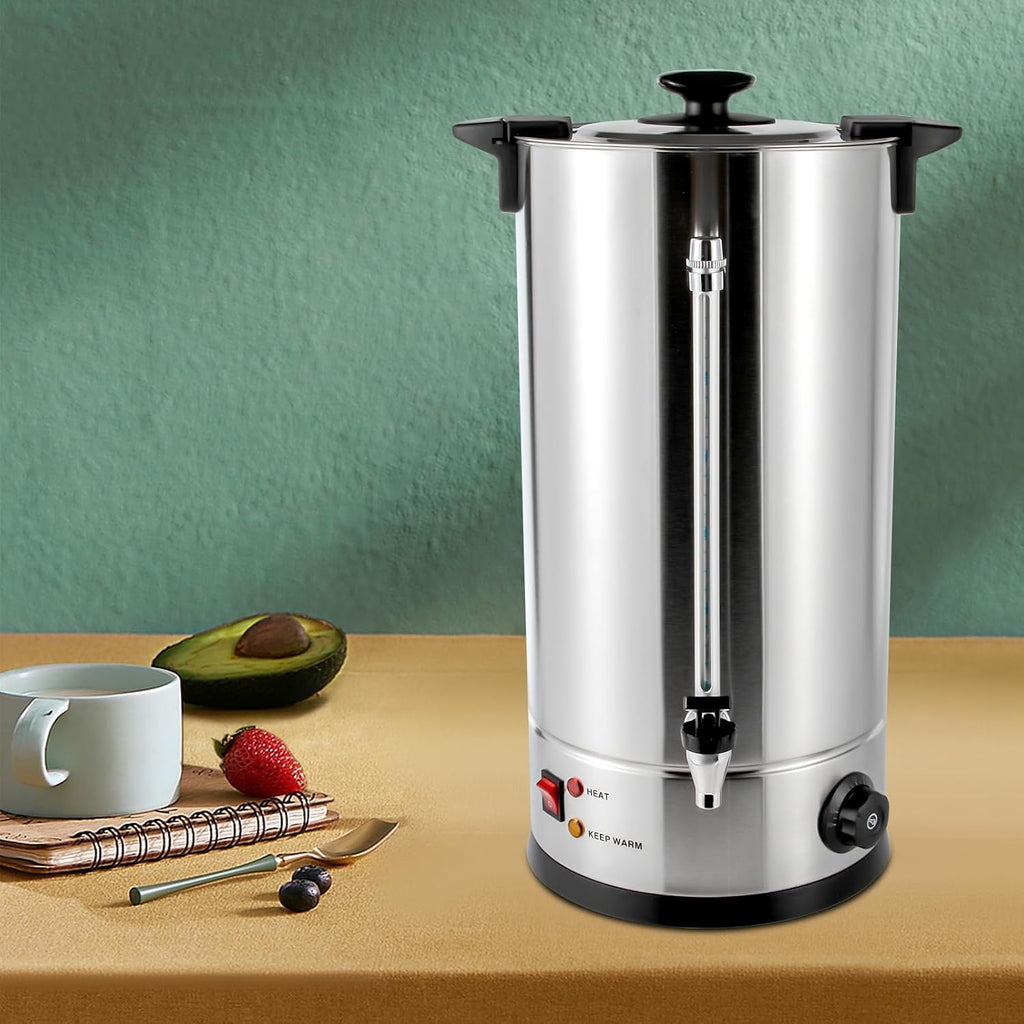 LYNICESHOP Coffee Pot, 25L Commercial Electric Hot Water Boiler Stainless Steel Tea Urn Coffee Boiler Portable Thermostable Tea Urn Coffee Boiler For Cafes, Buffets, Offices, Hotels