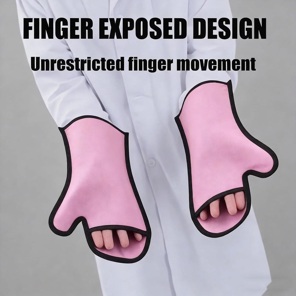 Pink 0.5mmpb X-Ray Protection Leaded Gloves Radiology Safety Protective Hand Shield for Veterinary MRI CT