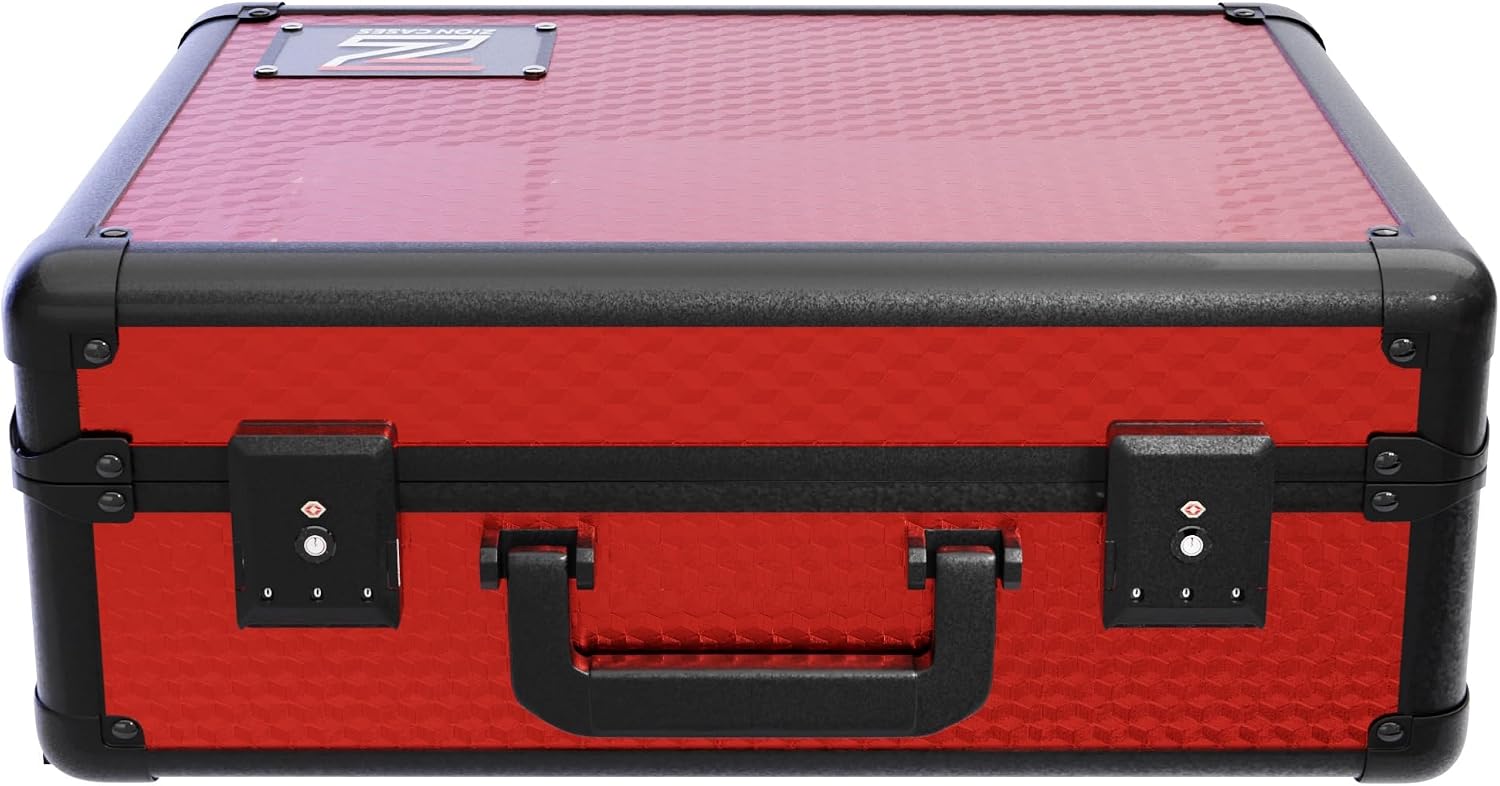 Zion Cases Slab Case XL Graded Card Case; The Original Slab Case for Graded Cards; Fits PSA, BGS, HGA, and CSG Graded Trading Card Slabs; Ideal Travel Storage Solution; (Cubed Red)