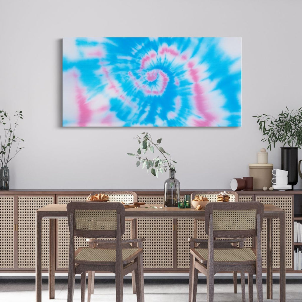Erosebridal Tie Dye Blue Large Wall Decor 58'x29' | Swirl Bathroom Wall Art Boho Artwork Posters Bohemian Gypsy Watercolor Poster Print