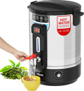 Electric Water Boiler, 13L/13.7QT Commercial Hot Water Dispenser, 1500W Hot Water Boiler Urn Beverage Dispenser with Stainless Steel Spigot, Doubled-Wall Insulation, Adjustable Temperature