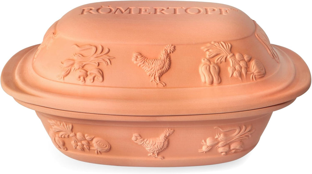 Römertopf 129 05 Rustico Universal Roasting Dish | Non-Stick Dutch Oven | Healthy Clay Pot Cooking | 5.2 Quarts (5 Liters) for up to 6 people