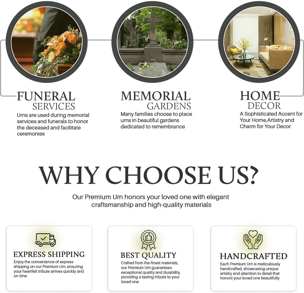 Guitar Candle Burial Urns - Combo of 5 with 10 Inch Memorial Urn for Adult Female, 3 Inch Keepsake Urns for Men, Father & Women - Large Decorative Cremation Set for Ashes