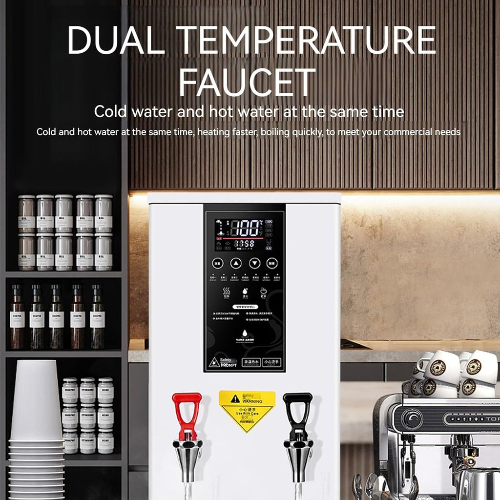Water Boiler with Filter Eletric Hot Water Dispenser 50L/H Automatic 2500W Heating for Restaurant, Home, Office (Black)