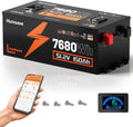 48V 150Ah Golf Cart Battery with Blade Cell & Metal Case, LiFePO4 Lithium Battery with 200A BMS, Bluetooth APP & LCD Monitor, 15000+ Cycles, Peak Current 600A with Low-Temp Protection for Golf Carts