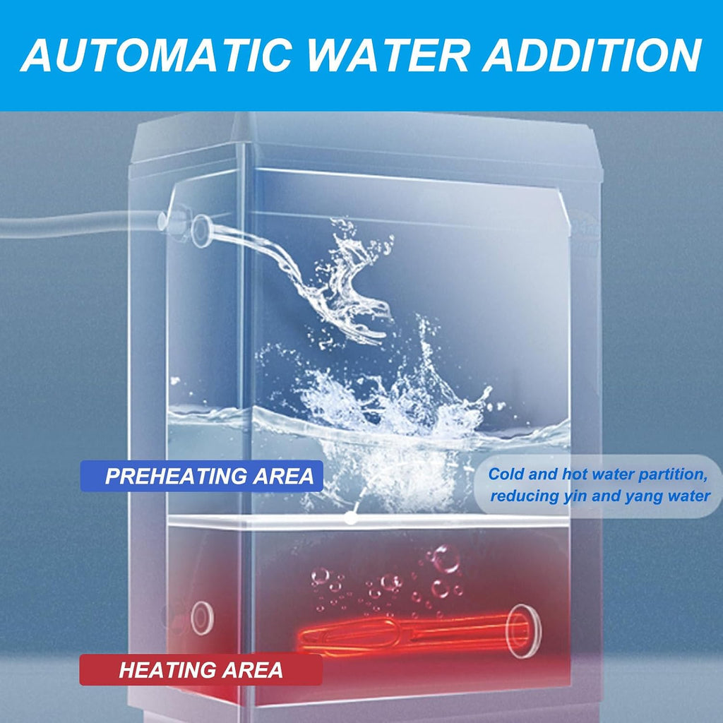 Electric Heating Water Dispenser, Float Water Inlet Valve Controlled,Automatic Water Addition,Temperature/Water Level Display Display,220V-60L