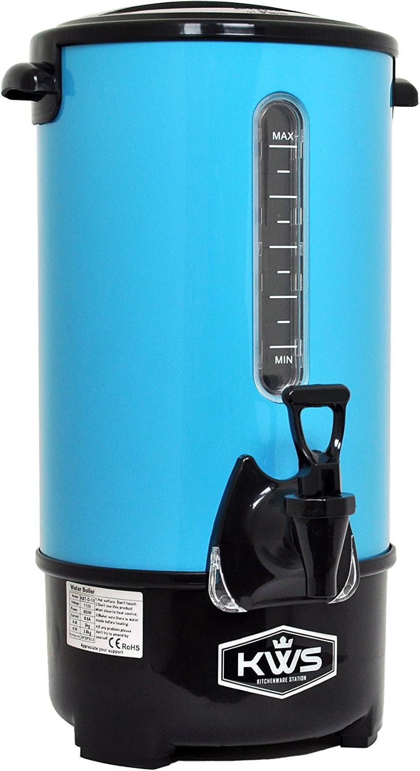 KWS WB-30 19.5L/ 83Cups Commercial Heat Insulated Water Boiler and Warmer Stainless Steel (Blue)