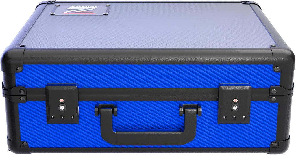 Zion Cases Slab Case XL Graded Card Case; The Original Slab Case for Graded Cards; Fits PSA, BGS, HGA, and CSG Graded Trading Card Slabs; Ideal Travel Storage Solution; (Carbon Fiber Blue)