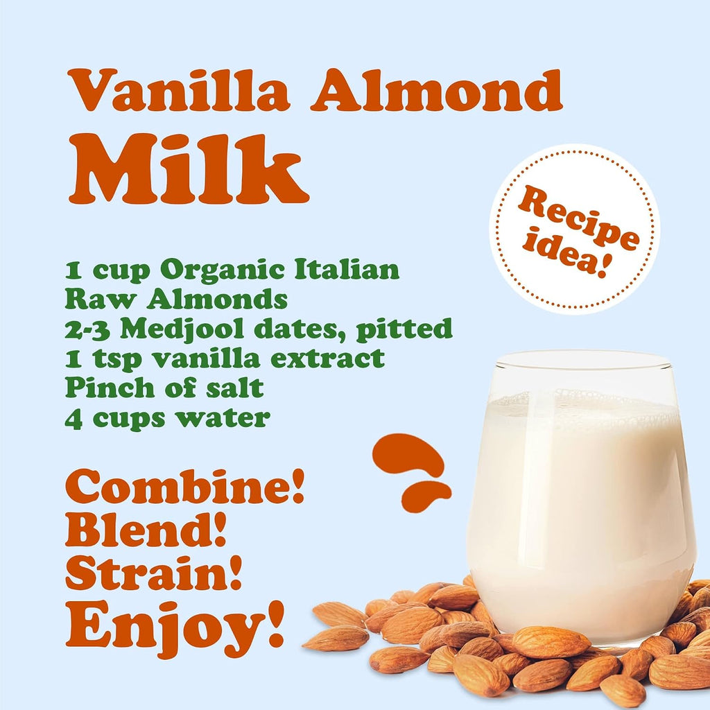 Food to Live - Organic Imported Raw Almonds, 25 Pounds Non-GMO, Whole, No Shell, Unpasteurized, Unsalted, Vegan, Kosher, Keto-Friendly.