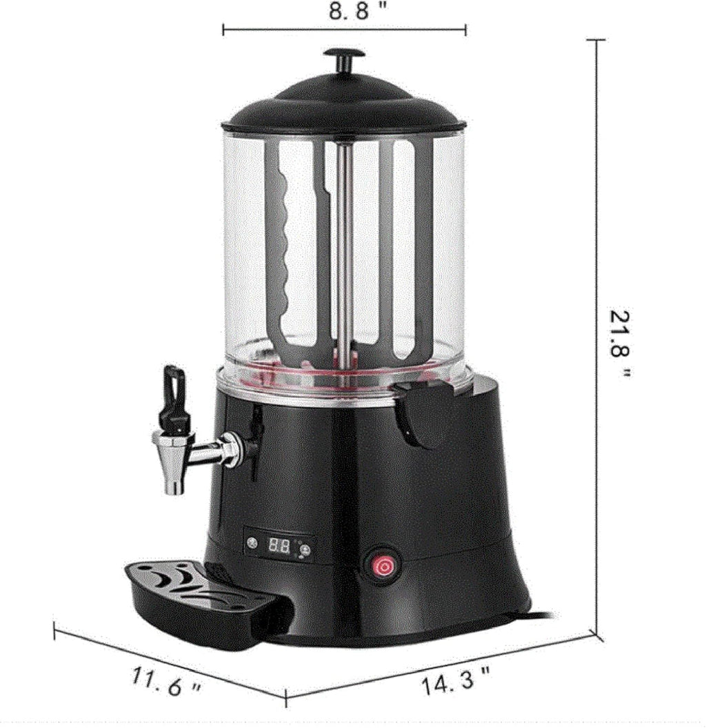 10L Commercial Hot Chocolate Maker, Electric Machine Hot Chocolate Dispenser Warmer, for Heating Chocolate Coffee Milk Tea Juice Tea