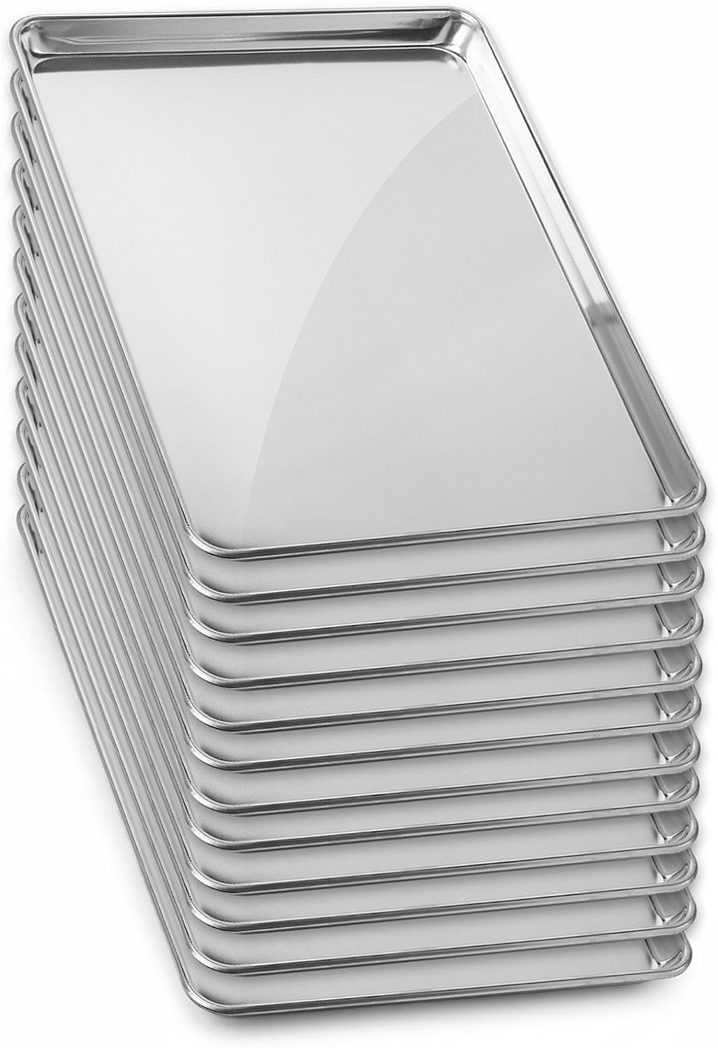 GRIDMANN 18' x 26' Commercial Grade Aluminum Cookie Sheet Baking Tray Pan Full Sheet - 12 Pans