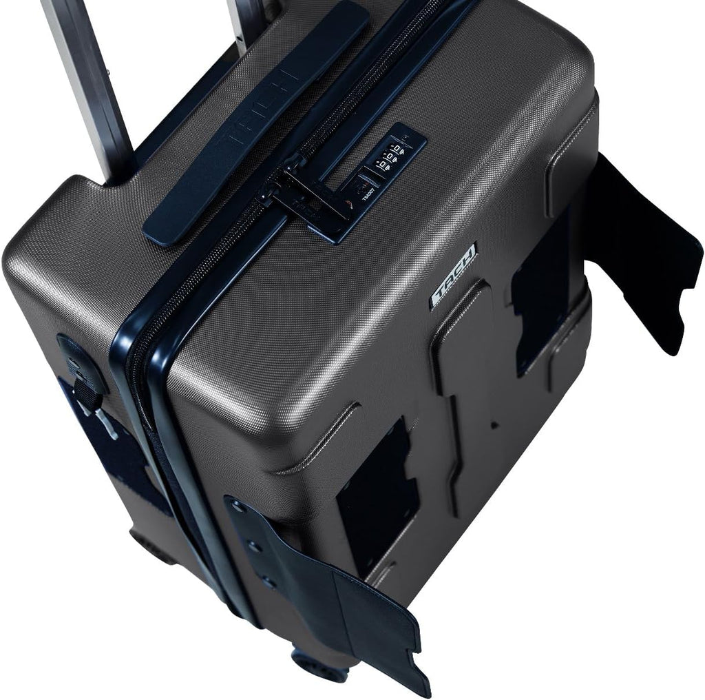 TACH Patented Connecting Hard Shell 3 Piece Luggage Set - 20, 24 & 28 inch Luggage | Carry-On, Medium & Large Rolling Suitcases - Black