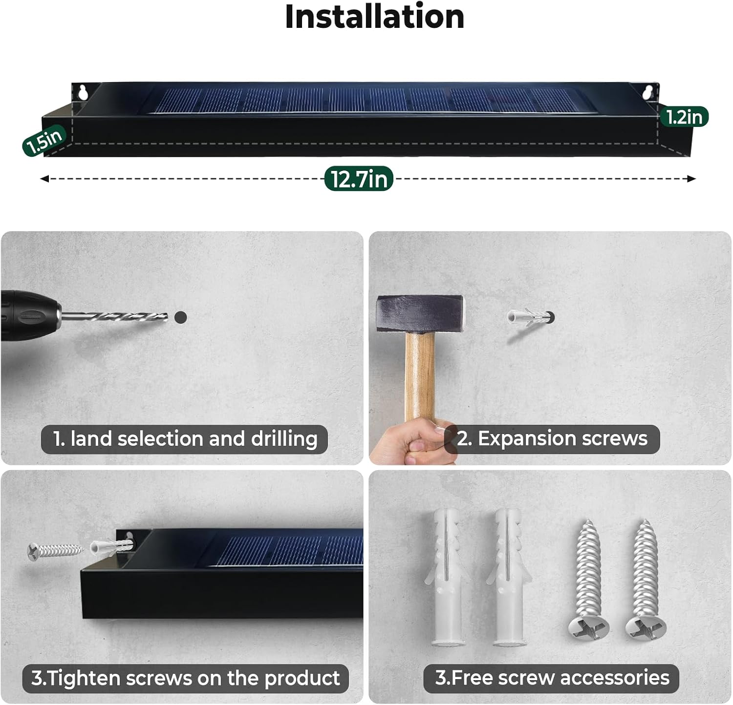8 Pack Solar Sign Lights Outdoor, Waterproof 4000K Warm White Solar Lights with Dusk to Dawn Sensor, for Real Estate Signs, House Numbers, Address Plaques, Yard, Patio, Porch & Commercial Signs