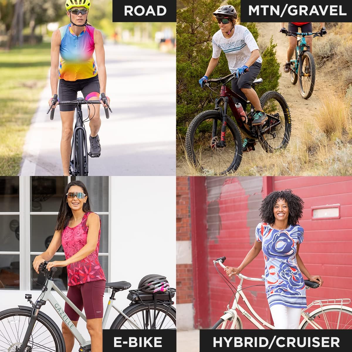 Terry Touring Bike Short Regular 8' Long Womens Padded Cycling Shorts for Women Compression Pockets Leg Grippers