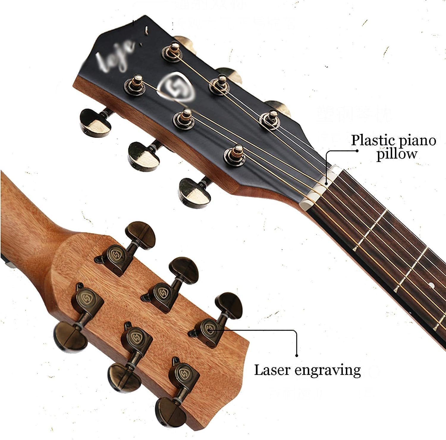 Guitar Acoustic Full Size 4/4 Guitar Cutaway Beginner Adult Guitar 40/41 Inch Kit with Gig Bag Strap Strings Capo Picks (Size:41 inches,Color:Brown)