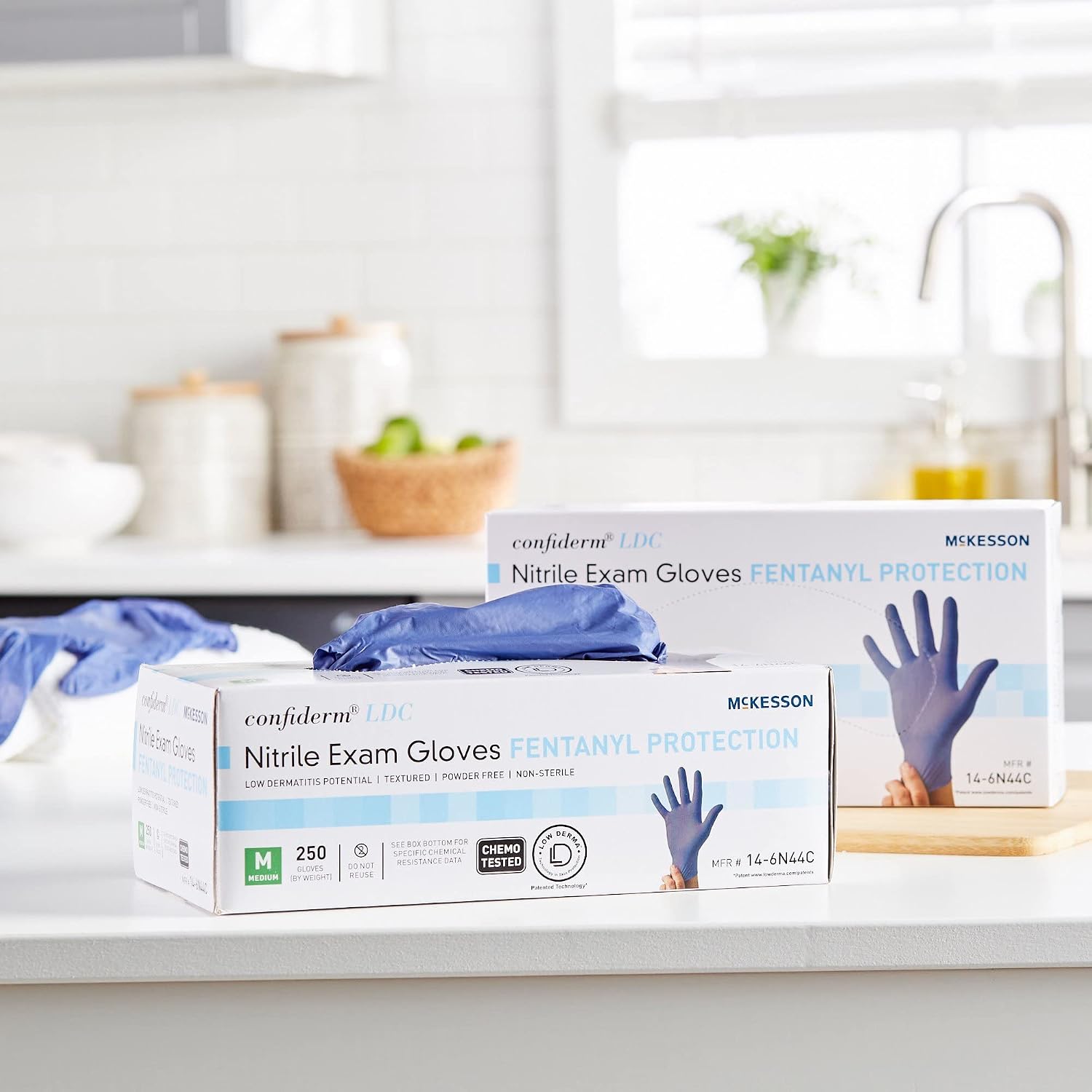 McKesson Confiderm LDC Nitrile Exam Glove Standard Cuff Length