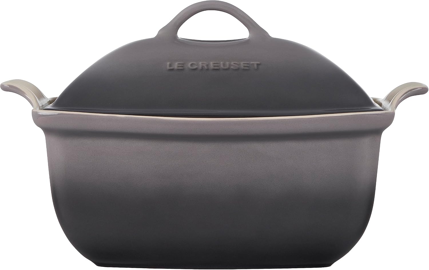 Le Creuset Heritage Stoneware Deep Baker with Lid, 4.5 qt., Oyster
