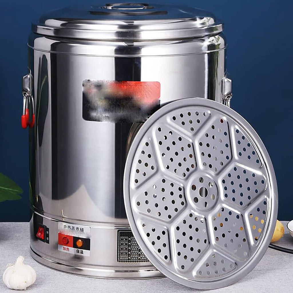 Catering Urn 3000W, Commercial Hot Water Boiler Dispenser, 30-110°C Temperature Control Knob, for Brewing Commercial Office Home Party,37L