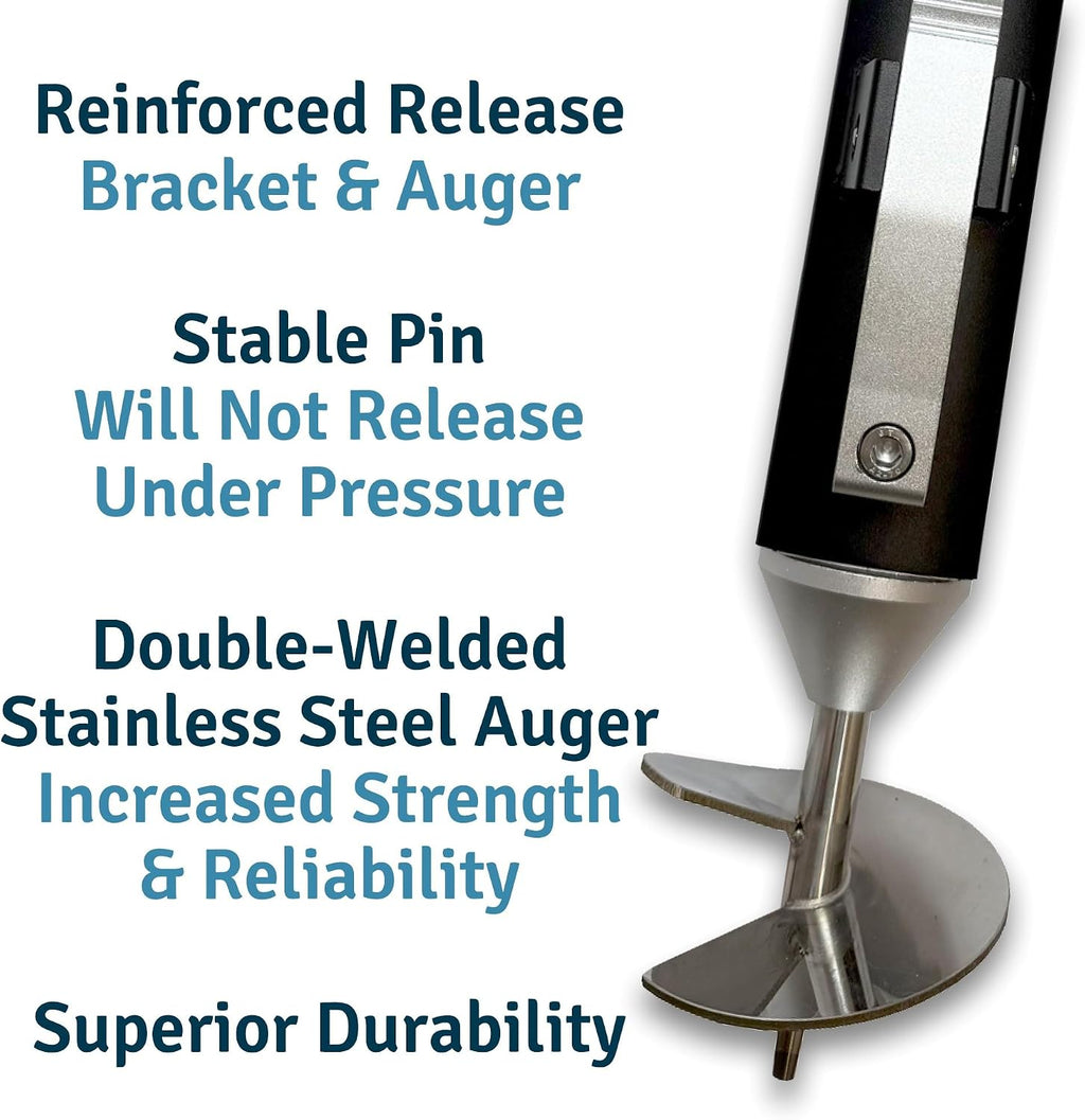 Beach Rat Anchor & Case - Pontoon, Tritoon, PWC Anchor - Shallow Water Boat Anchor & Sandbar Anchor, Screw in Boat Anchor, Stainless Steel & Aluminum Anchor Pole Accessory