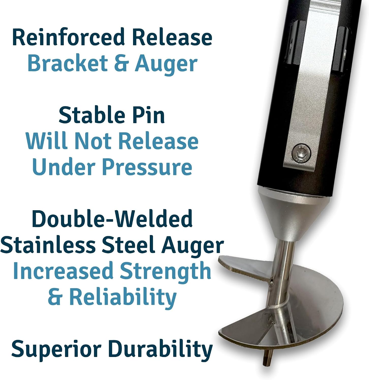 Beach Rat Anchor & Case - Pontoon, Tritoon, PWC Anchor - Shallow Water Boat Anchor & Sandbar Anchor, Screw in Boat Anchor, Stainless Steel & Aluminum Anchor Pole Accessory