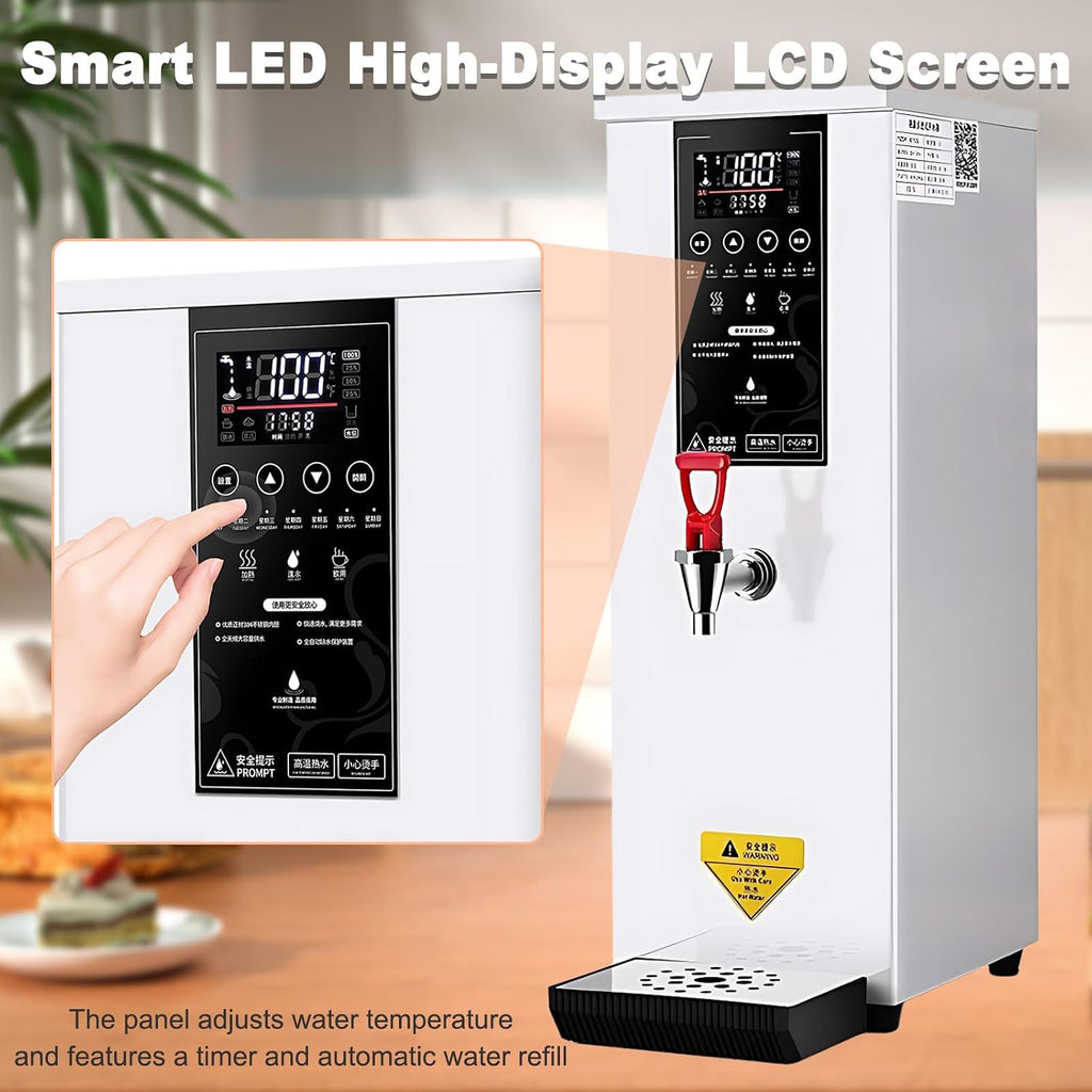 Autofill Stainless Steel Tea,Commercial Hot Water Dispenser,Water Output: 60l/H,Energy-Saving And Heat-Insulating,Automatic Temperature Control,Fast Heating black