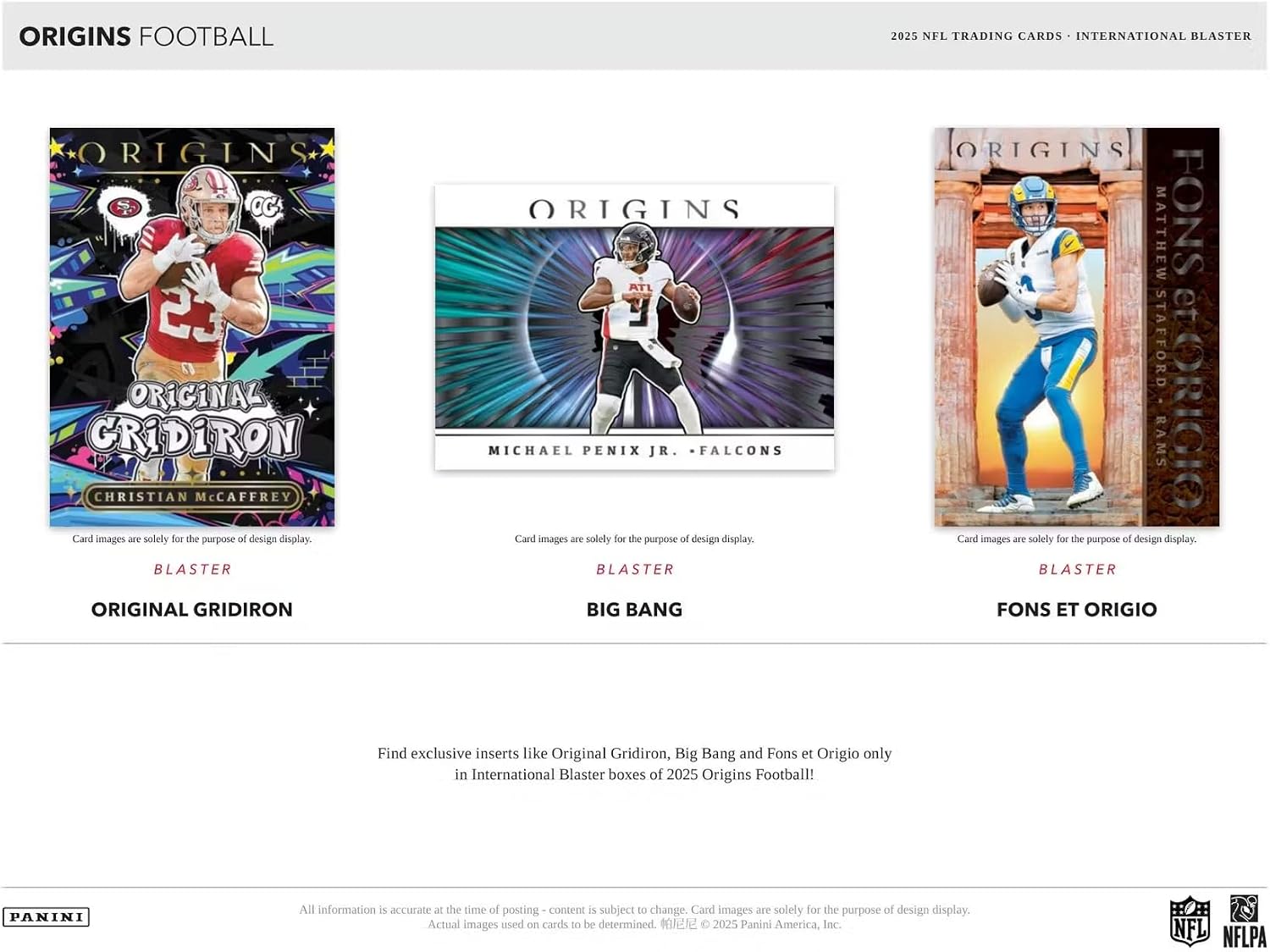 2025 Panini Origins Football International 6-Pack Blaster Trading Card Box (Find 14 Rookies Per Box)