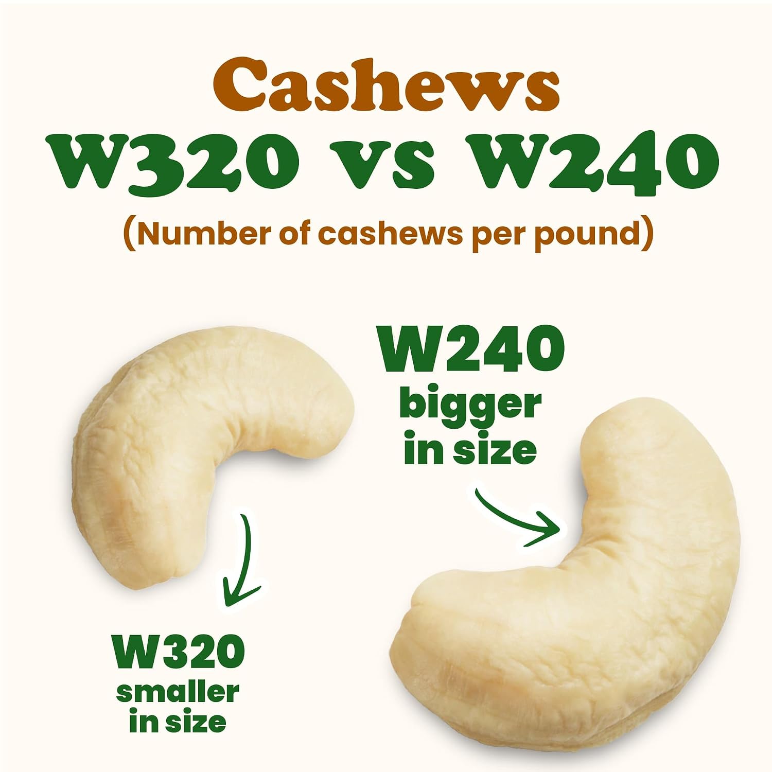 Food to Live Organic Cashews, 18 Pounds – Whole, Size W-240, Unsalted, Non-GMO, Kosher, Raw, Vegan, Bulk