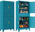 LCAOPC 71' Tall Pantry Storage Cabinet with Drawer and Adjustable Shelves, Freestanding Tall Kitchen Cupboard Storage Cabinet for Kitchen,Dining Room, Living Room, Blue