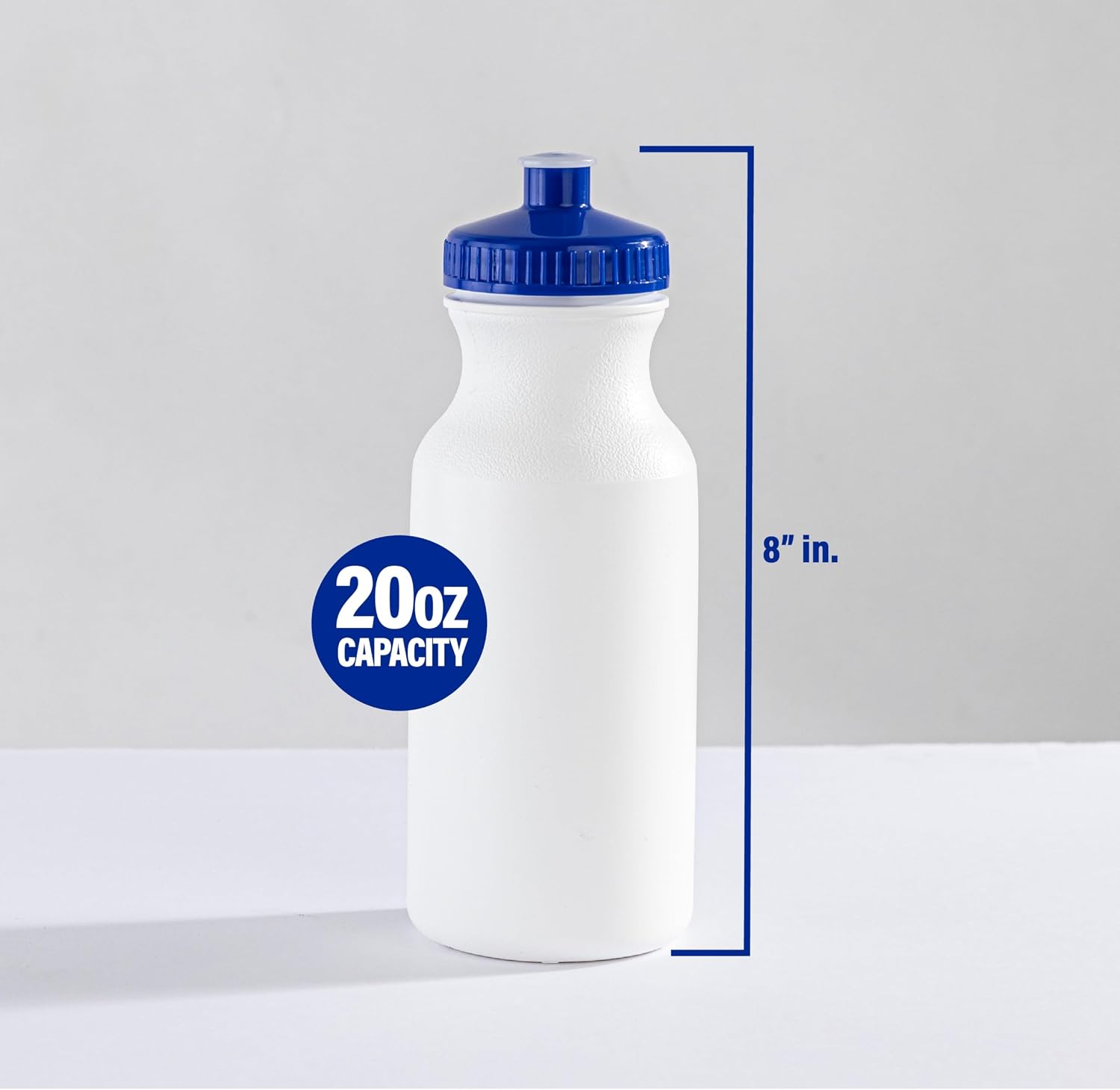 ZETY Bulk Water Bottles 100 Pack - 20 Ounce Reusable bottles Bulk - BPA-Free Easy Open Spin off Cap - Top-Rack - Dishwasher Safe - Sports Bottles (Plastic)