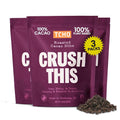 TCHO Crush This - Unsweetened Roasted Cacao Nibs (3 Pack) - Roasted, 100% Plant Based, Vegan Friendly, Non-GMO, Single-Origin, Non-Dairy, Fair Trade Certified, Zero Sugar, USDA Organic Cacao Nibs - 7.8oz each, 3 Pack
