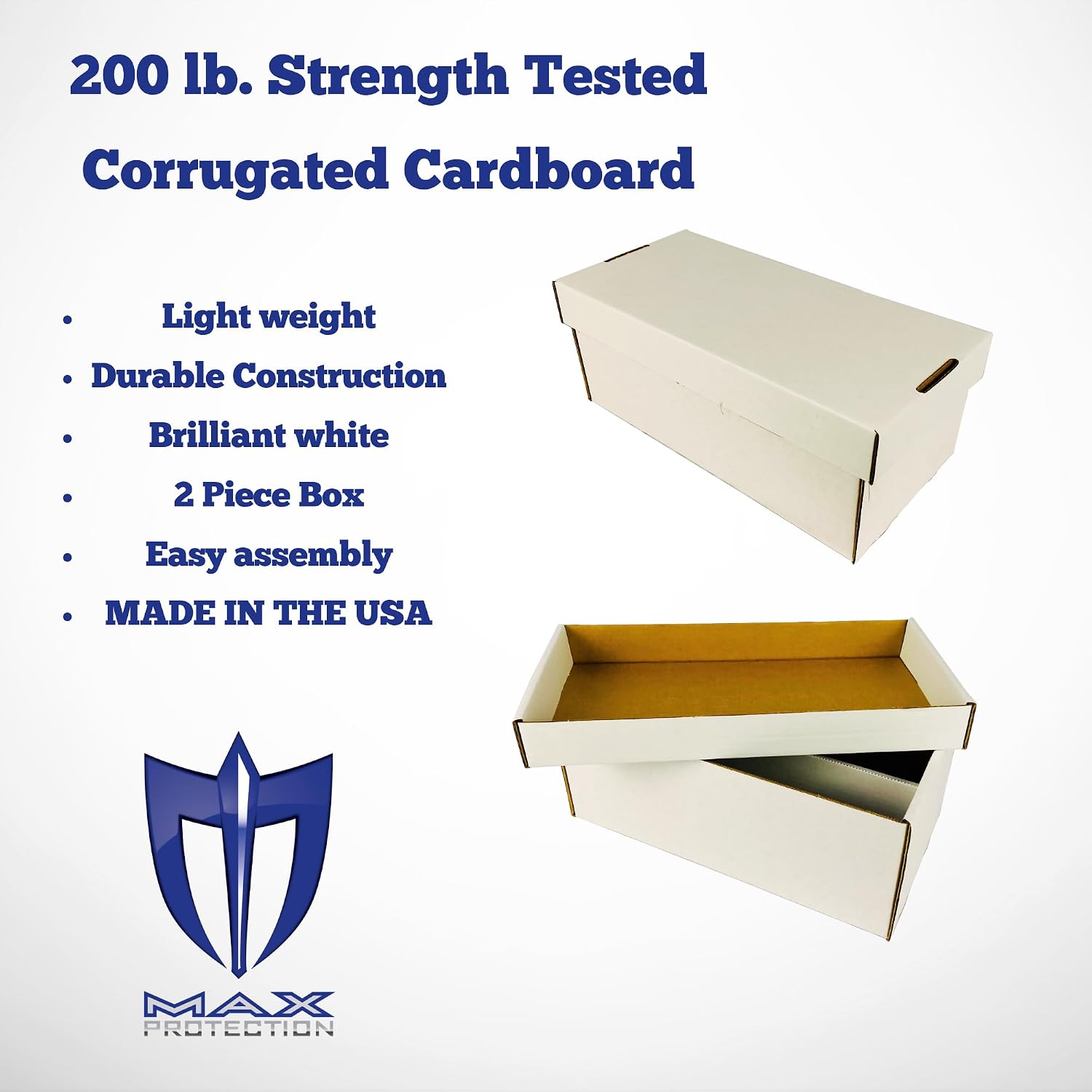 Max Protection Graded Card Storage Box - 2 Row Slab Storage Box for PSA BGS SGC CGC - Graded Sports Card Holder - Made in the USA 25 Pack