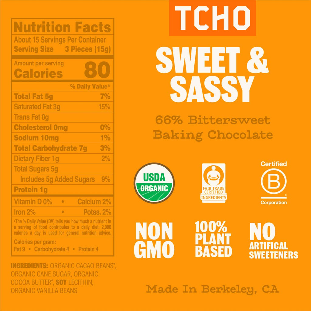 TCHO Baking Couvertures, Cocoa Powder & Drinking Chocolate Mix Variety Pack (5 Bag) | Organic & Fair Trade Certified | Non GMO, Non-Dairy, Vegan, Soy Free (6.7 to 8oz each)