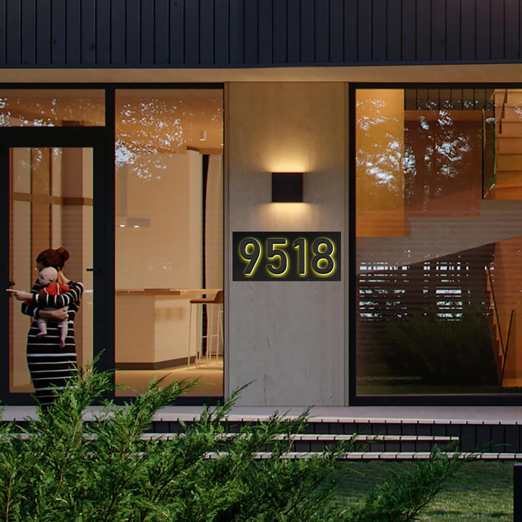 18 Inch Backlit LED Illuminated House Numbers For A Modern Home Look Stylish Light Up Address Signs Create A Striking First Impression Home Address Numbers,X