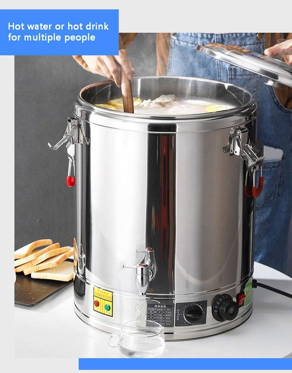 Water Boiler and Warmer, Electric Kettle Water Heater Hot Water Pot, 30-120℃, Instant Hot Water Dispenser, Coffee Carafes for Keeping Hot, Commercial Coffee/40L