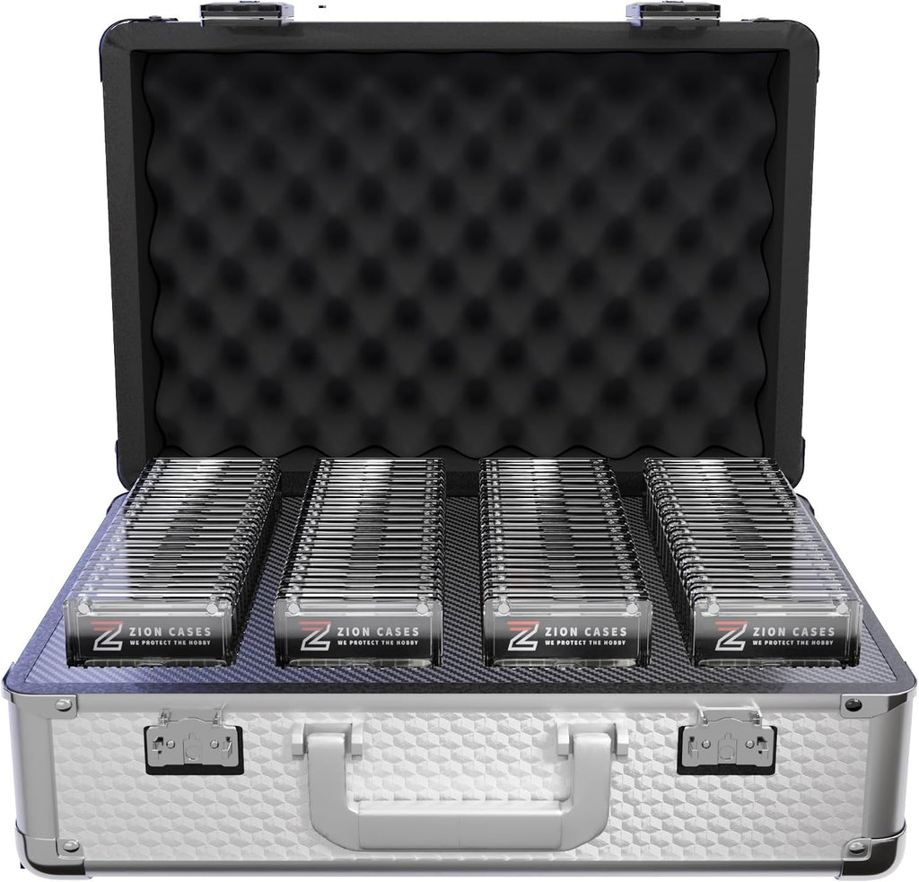 Zion Cases Slab Case XL Graded Card Case; The Original Slab Case for Graded Cards; Fits PSA, BGS, HGA, and CSG Graded Trading Card Slabs; Ideal Travel Storage Solution; (Cubed Silver)
